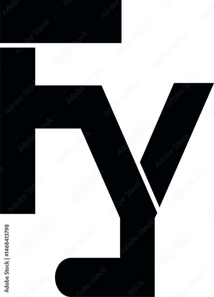 Fototapeta premium fy letter logo vector icon illustration. 