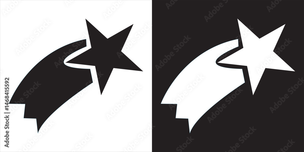 Shooting stars icon.  vector illustration. EPS 10/AI