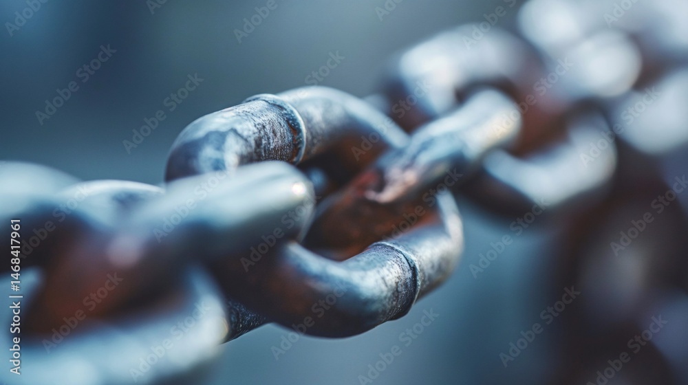 Rusty Chain Link Close-up