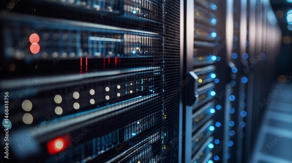 Server Rack Close-Up