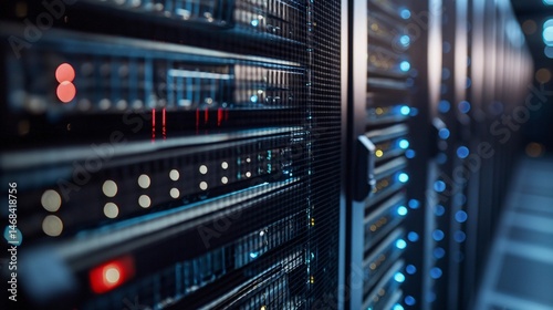 Obraz na płótnie Server Rack Close-Up w salonie