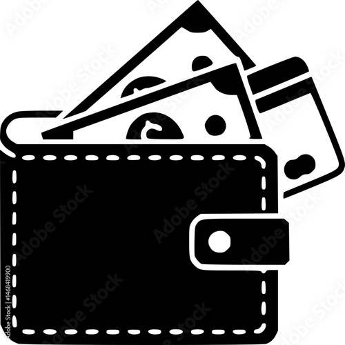 A hand drawn icon of a wallet
