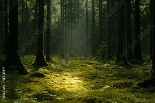 Obraz na płótnie Enchanting Forest Floor w salonie