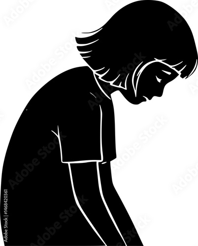 A character giving facepalm reaction, hand drawn icon
