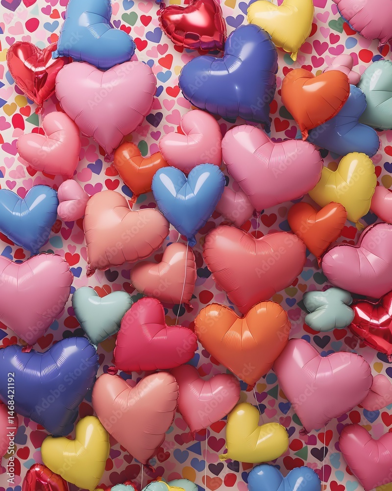 Heart Balloons Background
