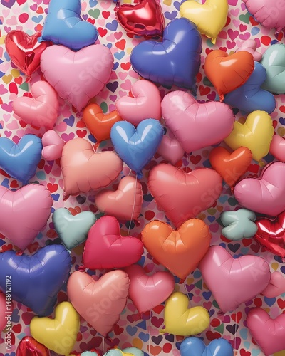 Obraz na płótnie Heart Balloons Background w salonie