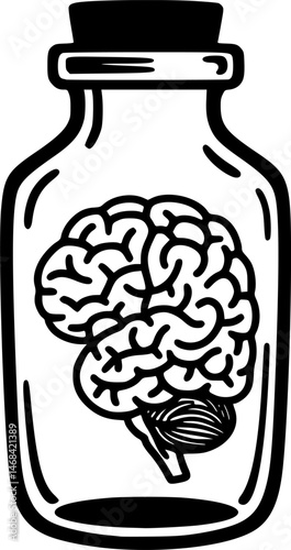 A hand drawn icon depicting a magic flask
