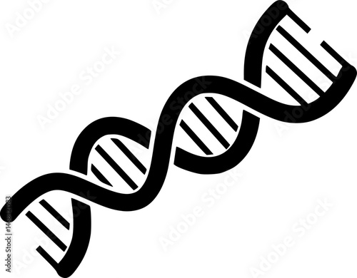 Dna helix vector icon in doodle style
