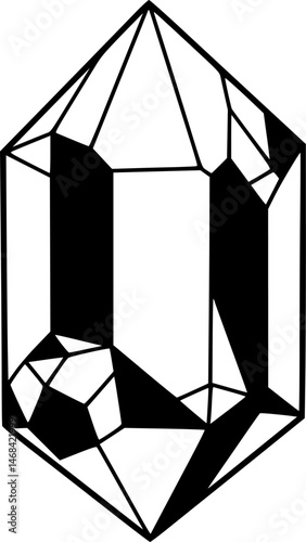 Magic crystals in a glass globe, doodle style icon
