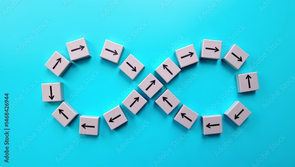 Naklejka premium A 3d render presents a creative business concept symbol constructed from many spheres, a design element suggesting interconnected ideas