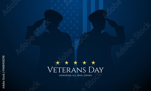 Happy Veterans Day United States of America background vector illustration