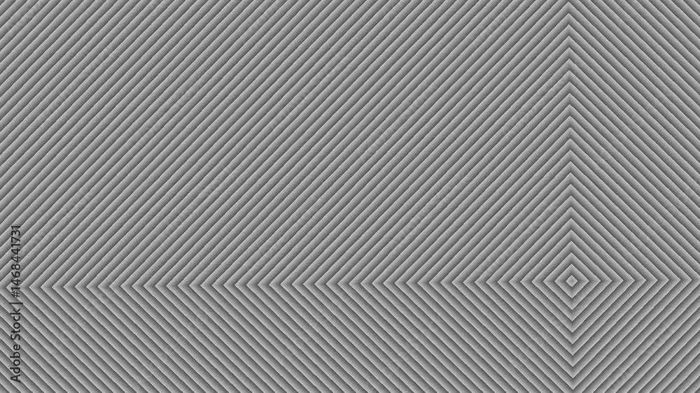 hypnotizing kaleidoscope animation of abstract silver metallic monochrome diagonal square lines background