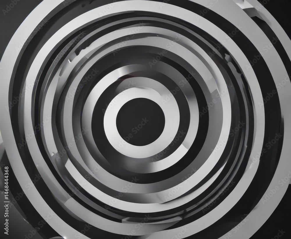 Fototapeta premium Overlapping circles create dynamic optical illusion, branding design, marketing