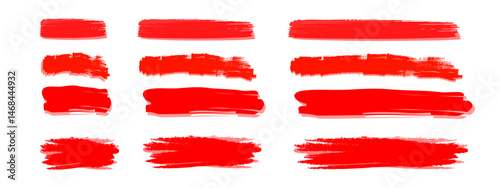 highlighter white background. set of paper banners. Red highlighters.  element vector