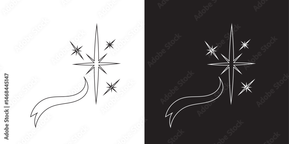 Shooting stars icon.  vector illustration. EPS 10/ AI