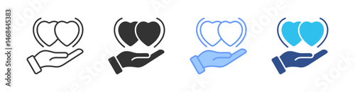 Respect Multi Style Icon Set Vector 