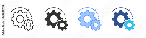 Processing Multi Style Icon Set Vector 