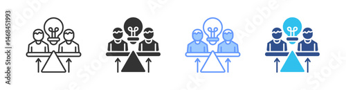 Stabilization Multi Style Icon Set Vector 