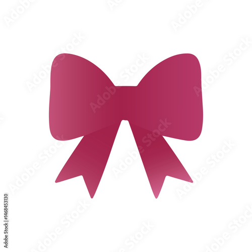 pink ribbon with bow isolated
