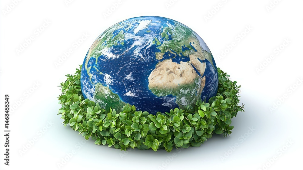 Fototapeta premium Earth encircled by greenery