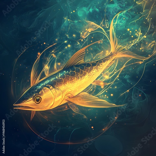 Golden Fish in Mystical Waters