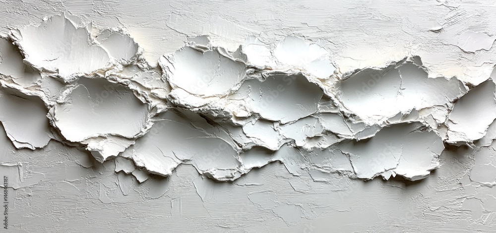 Obraz premium Abstract White Textured Canvas: A Serene Monochrome Masterpiece
