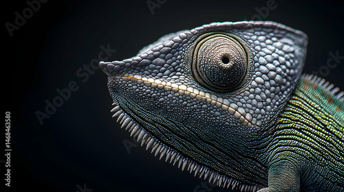 Close Up Profile Of A Chameleon