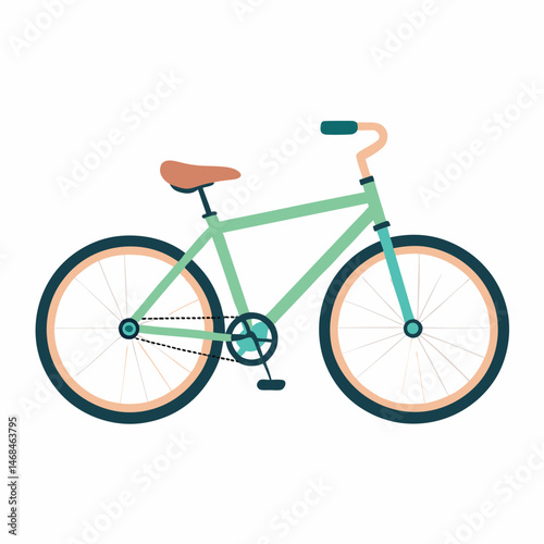 Bicycle isolated on a white background.