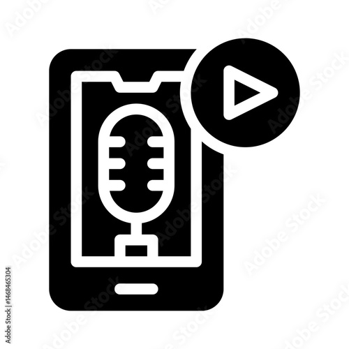 podcast glyph icon