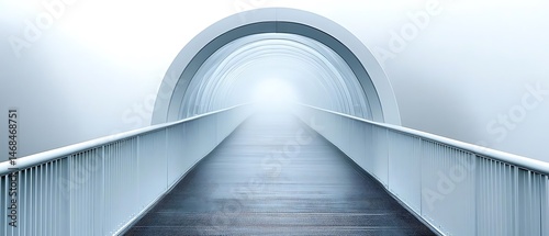 Foggy bridge tunnel pathway future