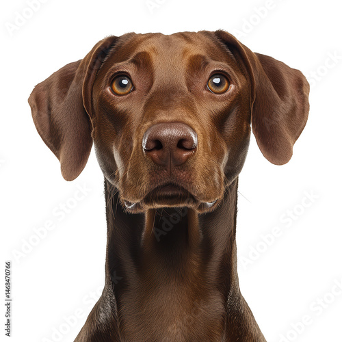 Wallpaper Mural Close up portrait of a majestic brown dog with captivating eyes on black backdrop Torontodigital.ca