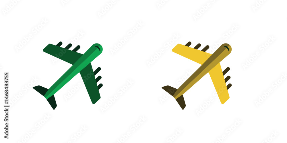 airplanes vector icon on white background, airplane vector Illustration airplanes vector icon on white background, airplane vector Illustration