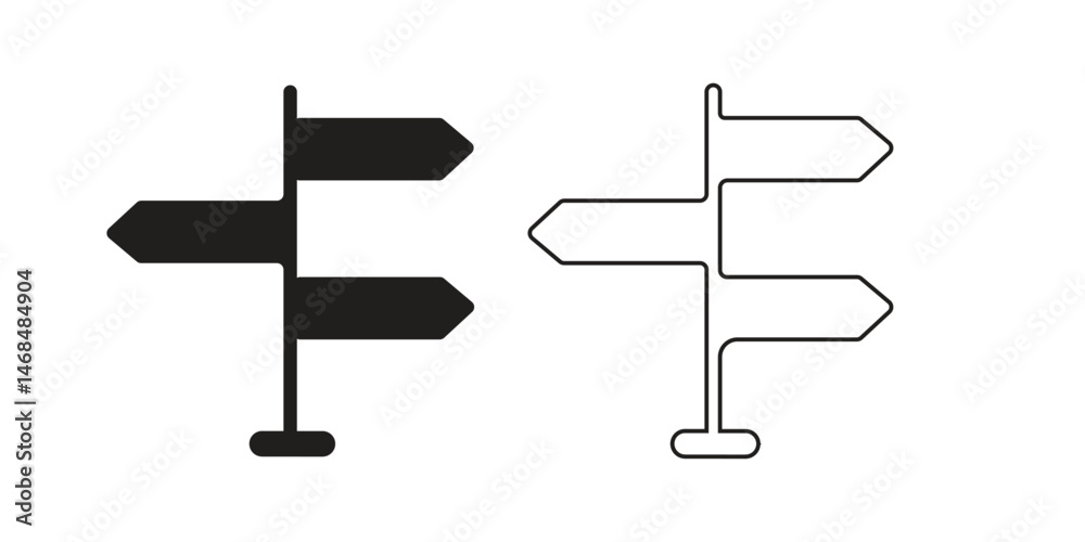 Set of blank road signs isolated on transparent background. Vector illustration. Set of blank road signs isolated on transparent background. Vector illustration.