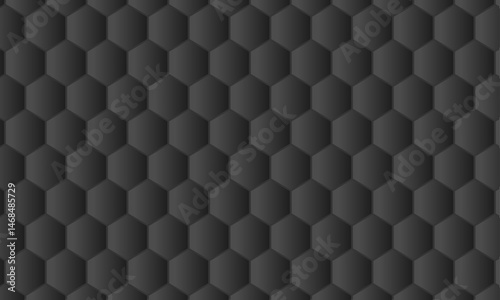 Golf ball pattern. Flat style. Golf ball texture in black. Hexagons background