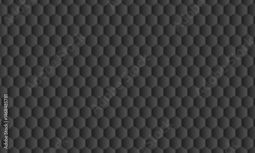 Golf ball pattern. Flat style. Golf ball texture in black. Hexagons background
