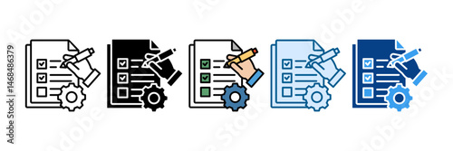Task Management Icon Set Multiple Style Collection