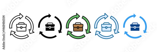 Business Process Icon Set Multiple Style Collection