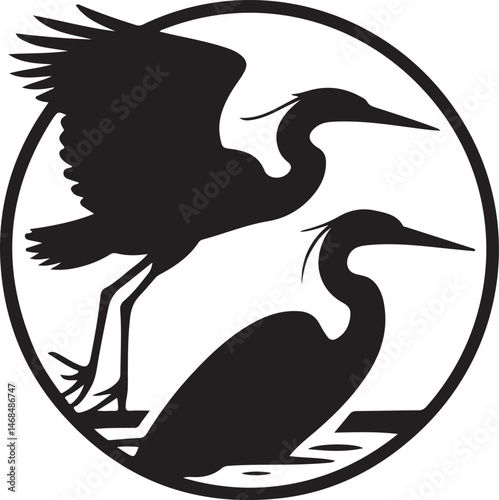 Heron Silhouette SVG – Elegant Bird Design for Nature Crafts & Decor"

"Great Blue Heron Clipart – Minimalist Bird Art for Shirts & Prints"

"Flying Heron SVG – Wildlife Silhouette for Cricut & DIY Pr