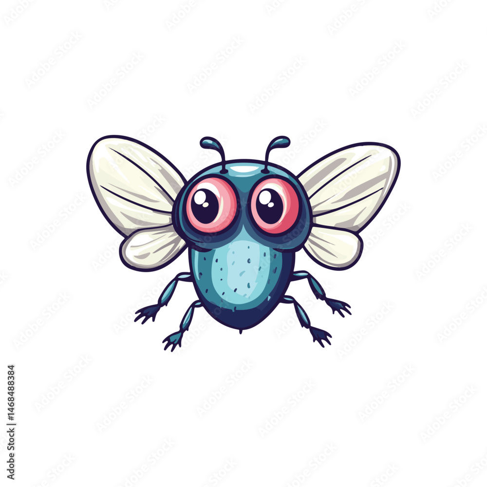 Obraz premium mascot vector fly cute design