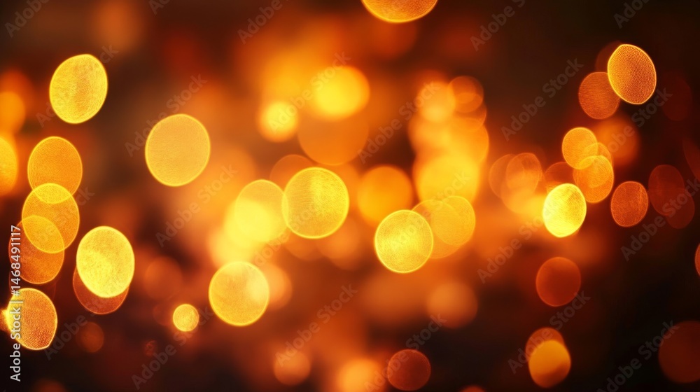 Fototapeta premium Warm Bokeh Lights - Festive Ambiance