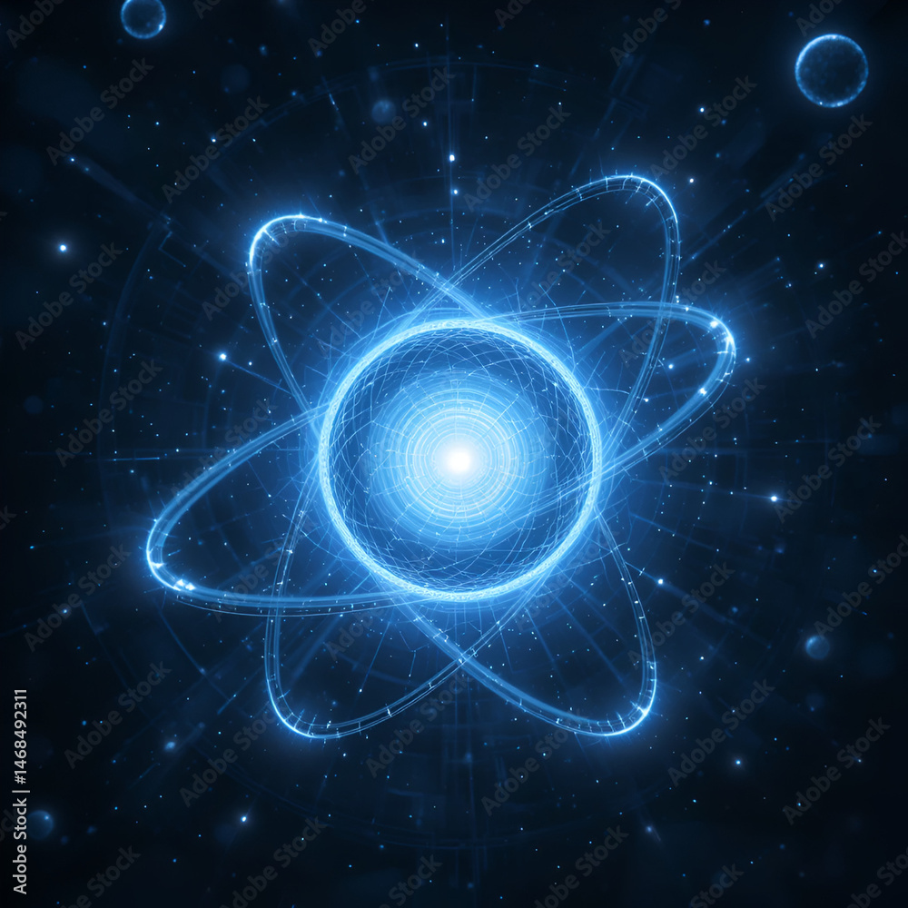 Fototapeta premium nucleus atom orbit