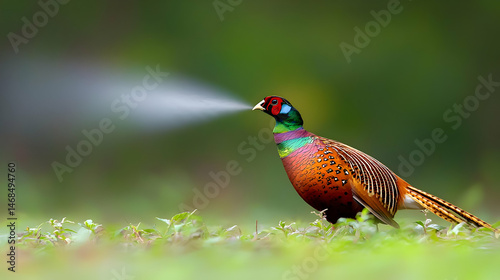 Colorful Pheasant Portrait in Natural Setting