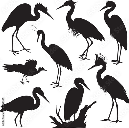 Heron Silhouette Vector – Elegant Wetland Bird Design

Graceful Heron SVG – Flying and Standing Poses

Majestic Heron Clipart – Nature & Wildlife Art

Minimalist Heron Outline – Bird Lovers’ Design

H