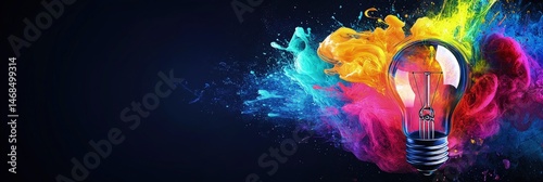 Colorful Idea Lightbulb