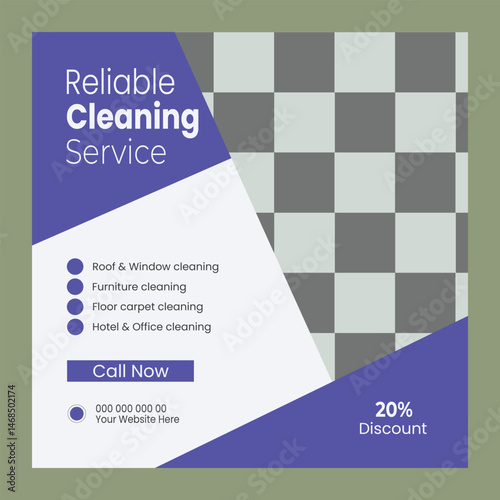  Cleaning service social media post template

