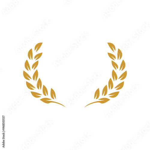  laurel vector logo design, icon, laurel symbol that can be edited according to your wishes

