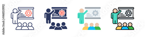 Workshop Multi Style Icon Set Vector 