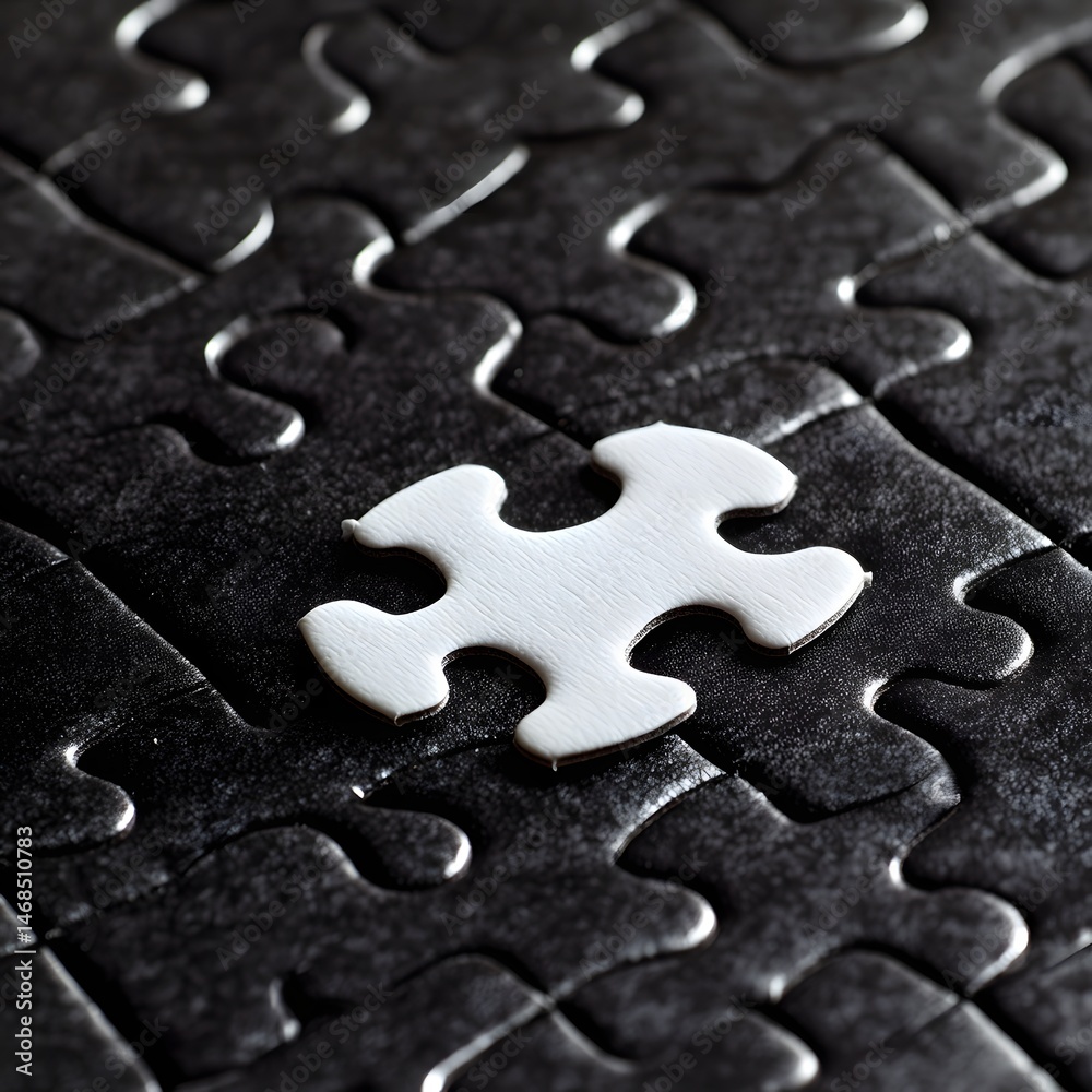 Missing piece in a dark jigsaw puzzle Missing piece in a dark jigsaw puzzle