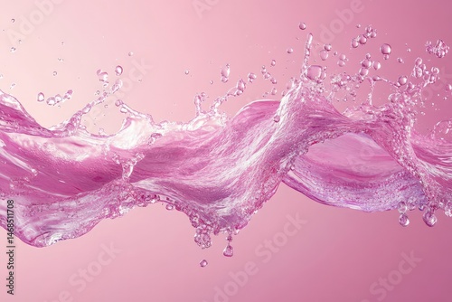Pink liquid splash