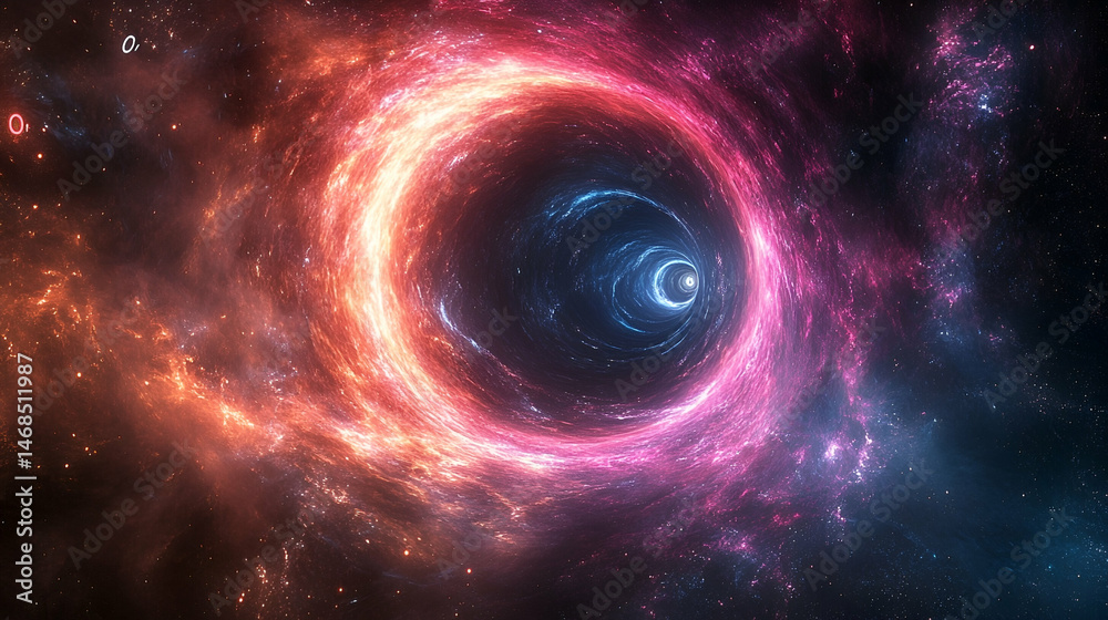 Cosmic vortex of swirling nebulae and stars. Cosmic vortex of swirling nebulae and stars.